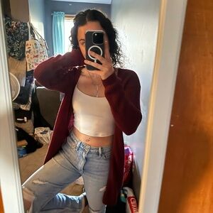 Elegant Burgundy Sweater